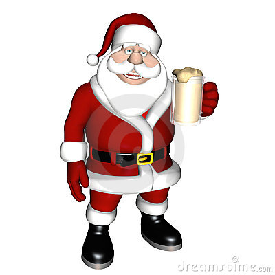 Santa Drinking Beer Clipart Santa Beer Toast