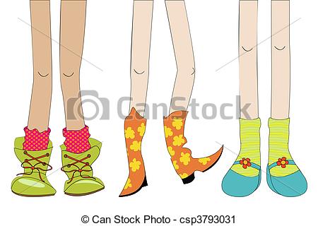Shoes   Sketch With Girl Shoes And Legs Csp3793031   Search Clip Art