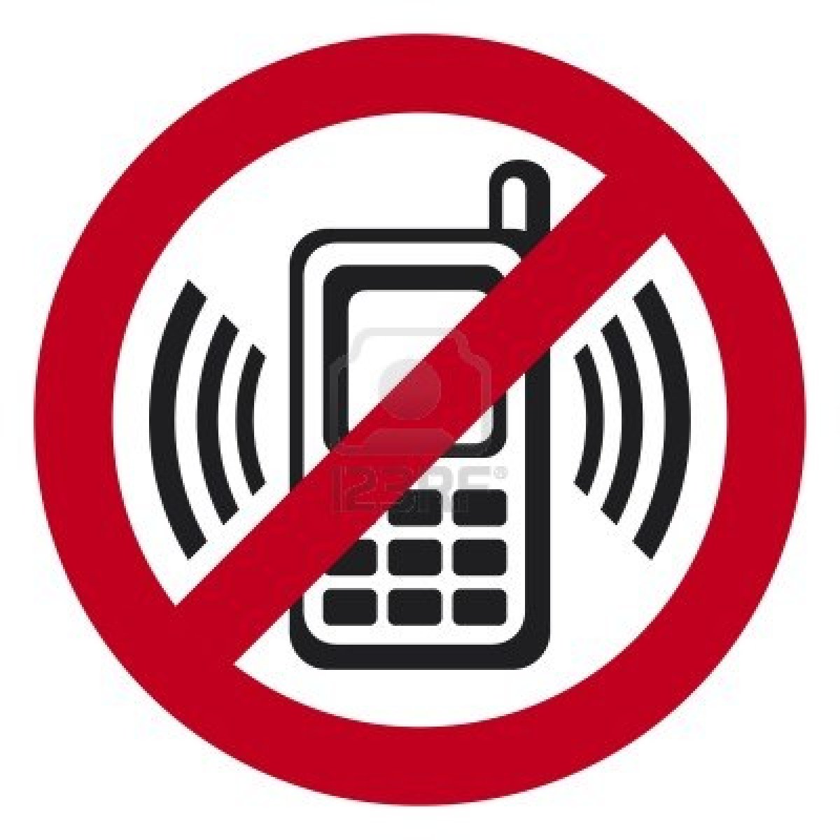 Sign Indicating Cell Phones Not Allowed Sign Not To Talk By Phone Jpg