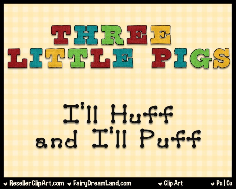 Three Little Pigs Clip Art By Cheryl Seslar   Fairy Dreamland