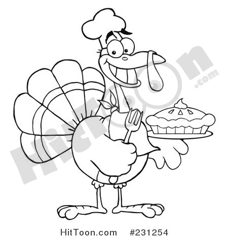 Turkey Outline Clip Art Thanksgiving Turkey Clipart