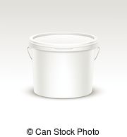Vector Blank Plastic Bucket Container Packaging Stock Illustrations