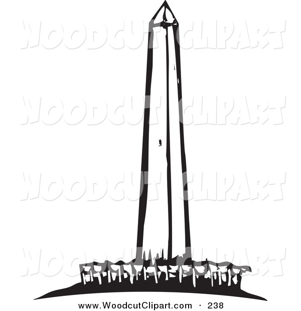 Vector Clip Art Of A Black And White Carving Design Of The Washington