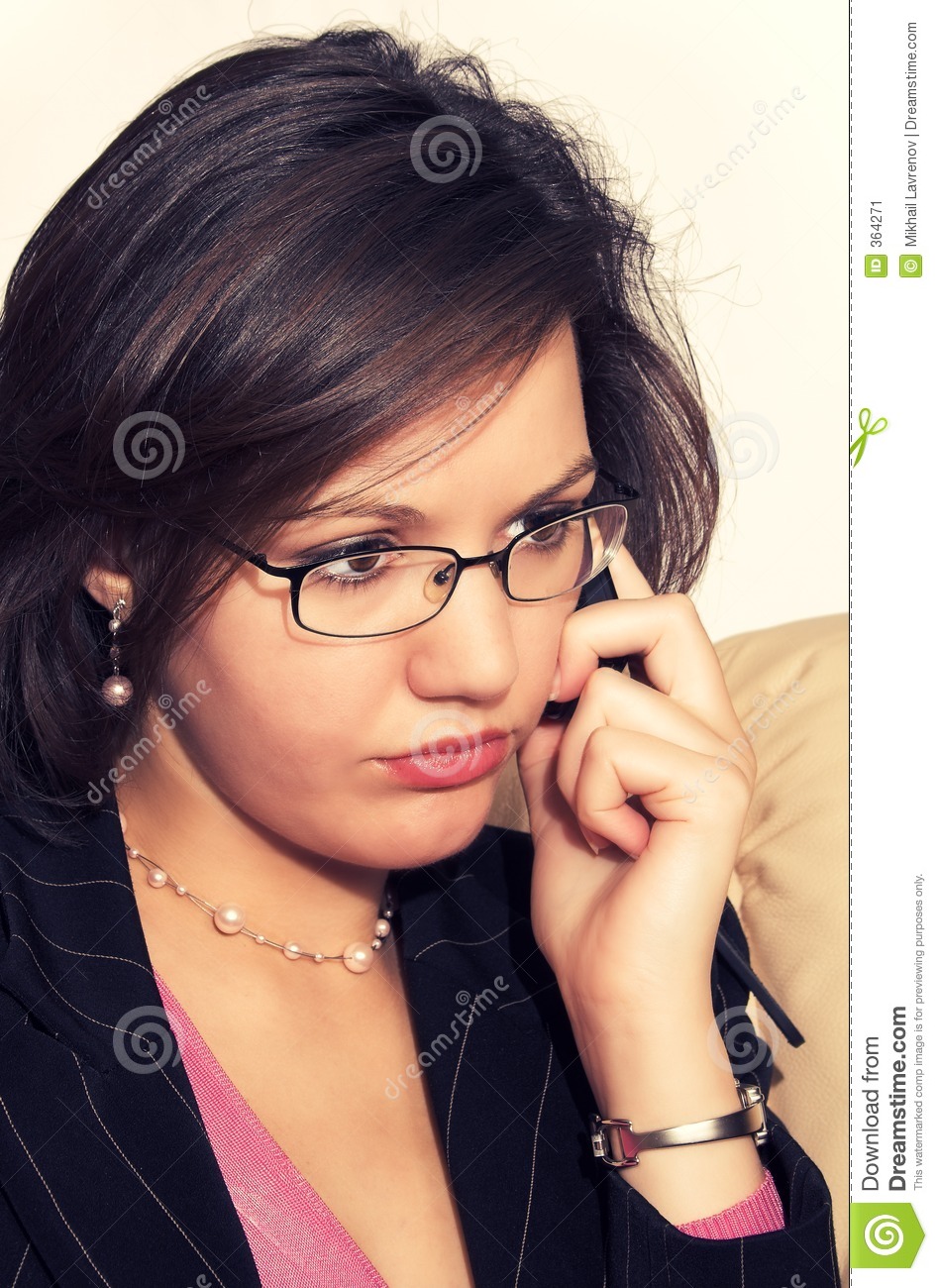 Young Lady Talking On The Phone Stock Image   Image  364271