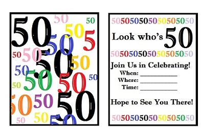 50th Birthday Party Invitation Clip Art