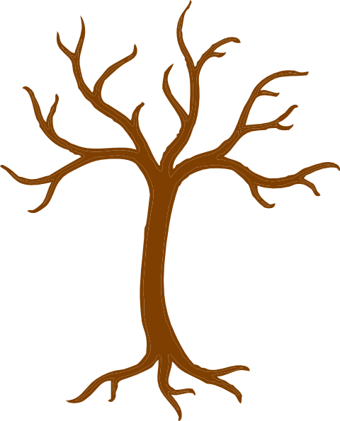 Bare Tree With Roots Clip Art At Clker Com   Vector Clip Art Online    