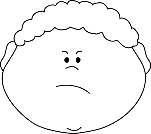 Black And White Angry Little Boy Clip Art   Black And White Angry    