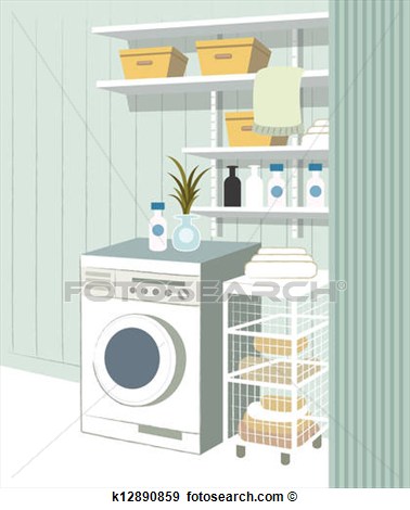 Clip Art   Empty Laundry Room In House  Fotosearch   Search Clipart    