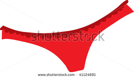 Clip Art Illustration Of A Red Pair Of Womens Panties    41124691