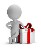 Clipart Of Illustration Of Person Giving Receiving Gift Package  This