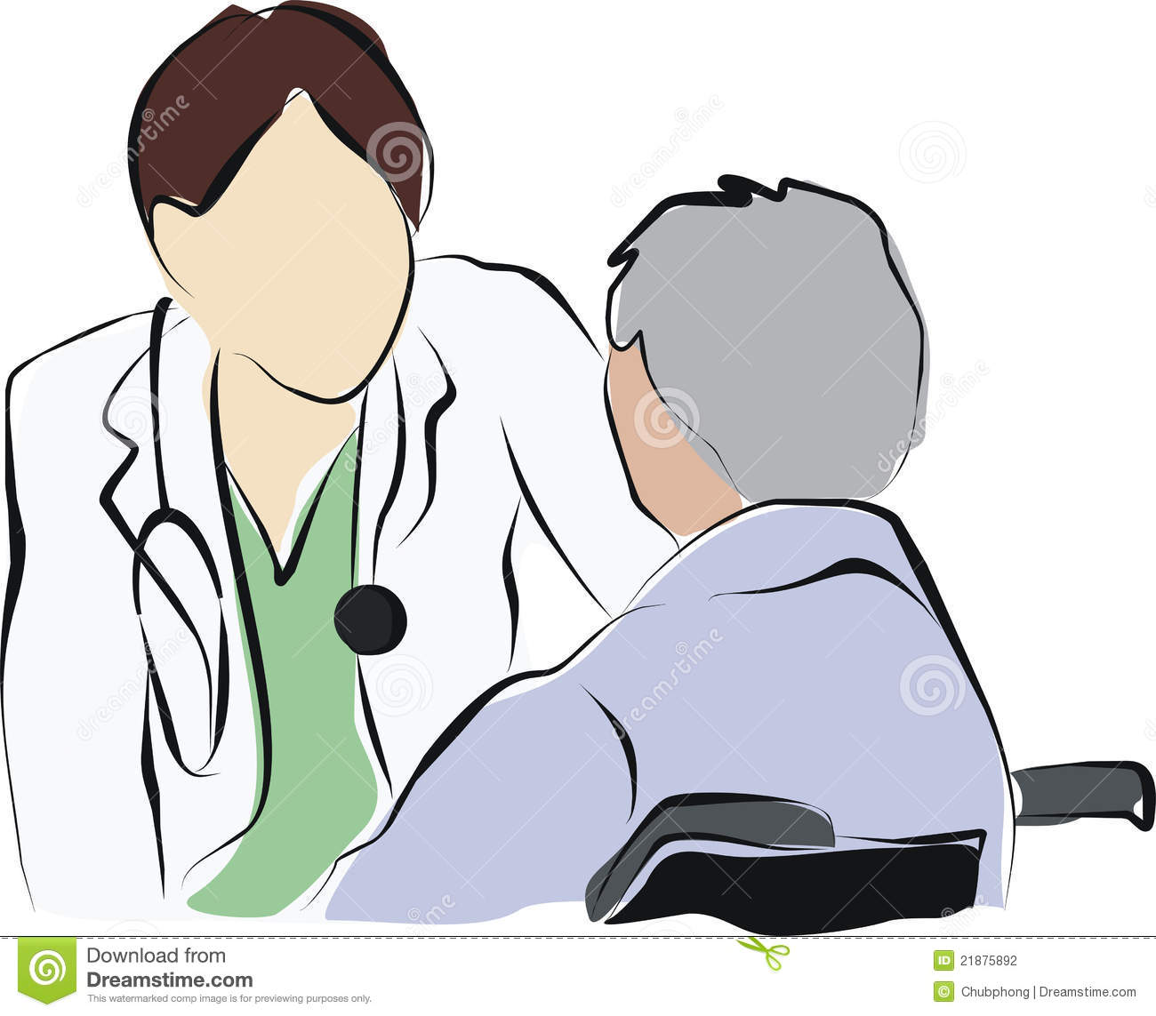 Doctor And Patient With Care Stock Photography   Image  21875892