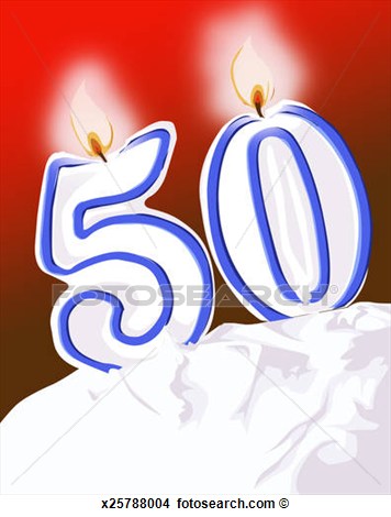 Drawing 50th Birthday Candles On Cake Fotosearch Search Clip Art