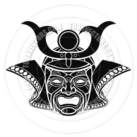 Fearsome Samurai Mask By Geoimages   Toon Vectors Eps  34219