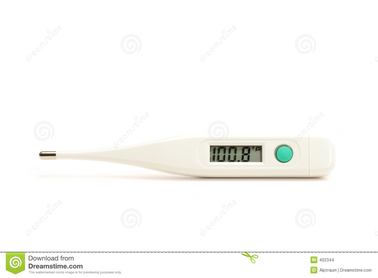 Fever Thermometer   White Digital Thermometer With Slight Texture    