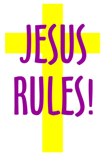 Free Christian Clip Art  Yellow Cross Image   Jesus Rules 
