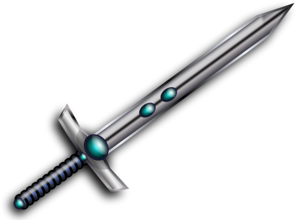 Jeweled Sword   Vector Clip Art