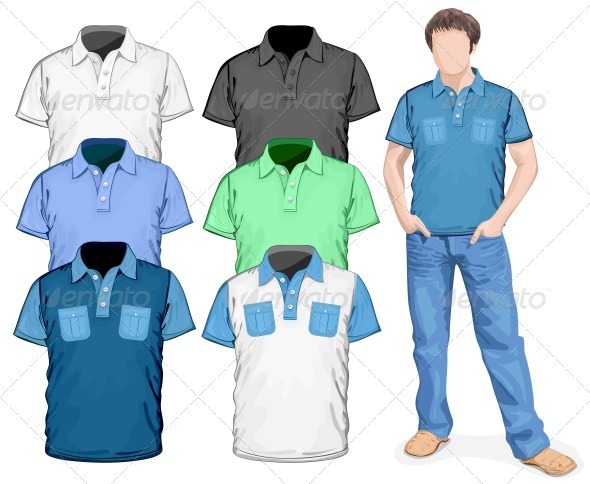 Men S Polo Shirts Design Template   Commercial   Shopping Conceptual