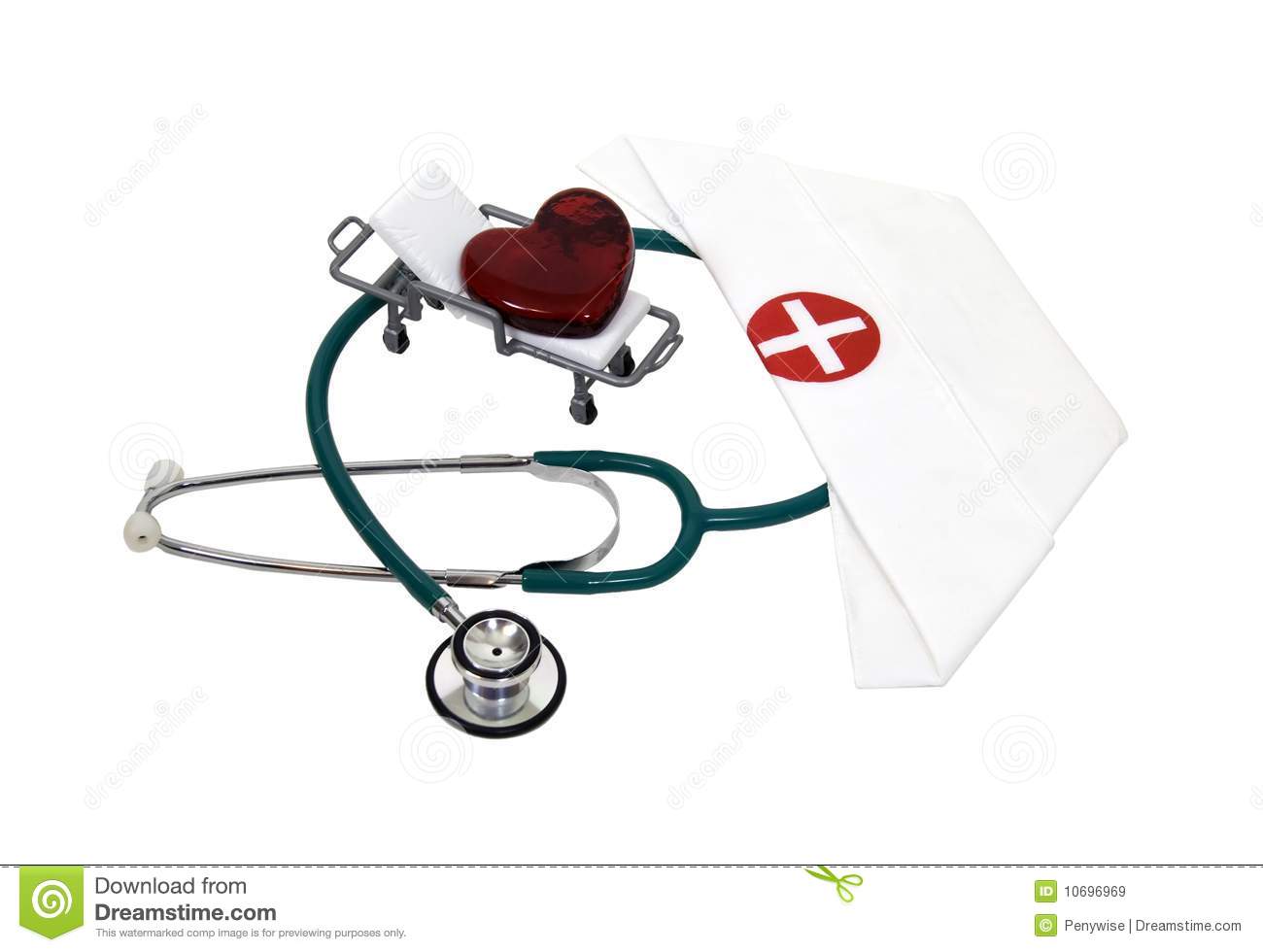 Patient Care Shown By A Red Heart On A Gurney Surrounded By
