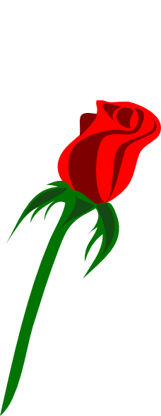 Red Rose Bud 1 Clip Art At Clker Com   Vector Clip Art Online Royalty