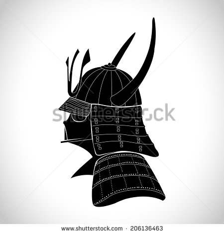 Samurai Mask Clip Art  Vector Eps 10 Illustration    Stock Vector