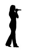 Silhouette Singer   Stock Illustration