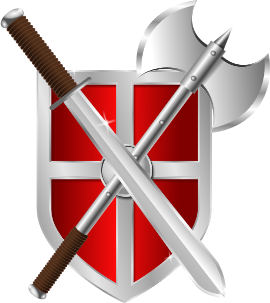 Sword Battleaxe Shield Clip Art At Clker Com   Vector Clip Art Online