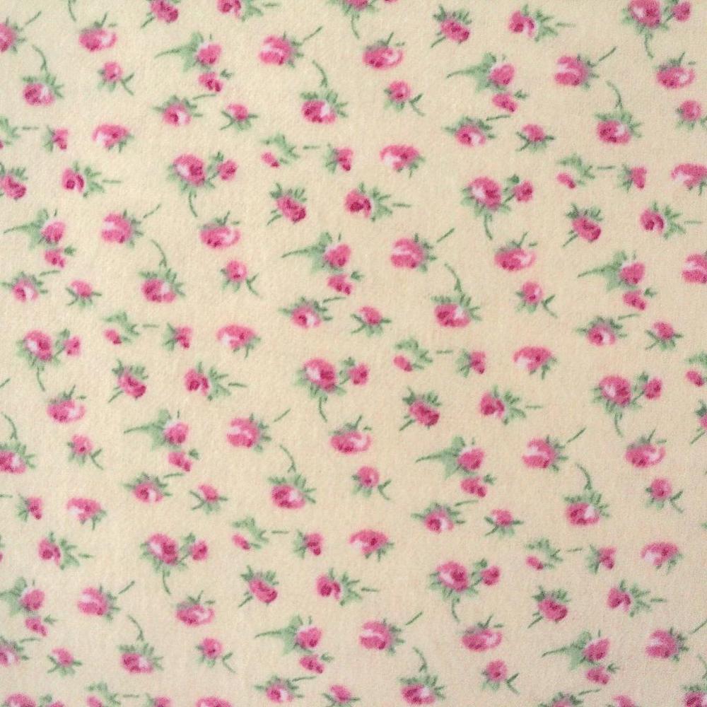 Winceyette Fabric Tiny Rosebud Floral Yellow 100 Cotton Fabric   Ebay
