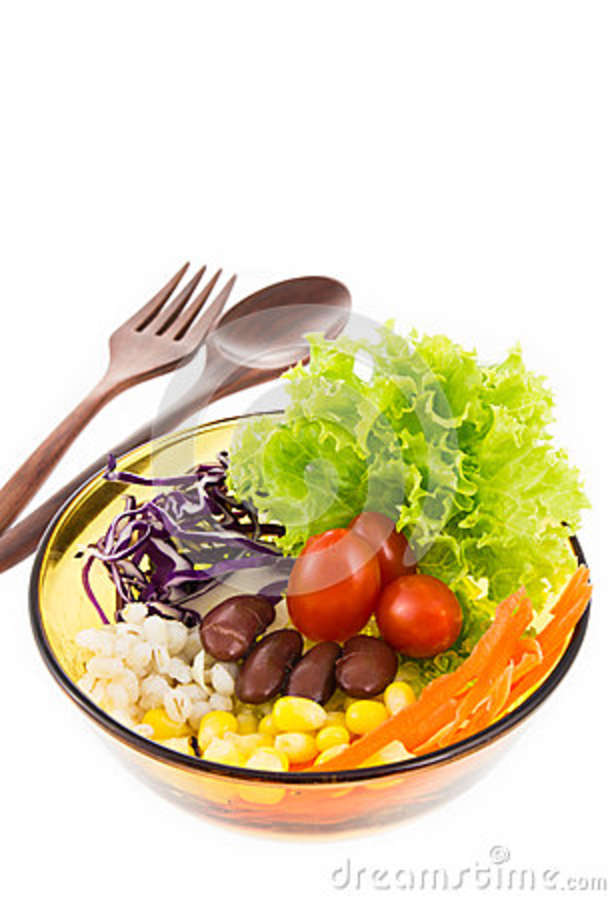 About Clip Art Salad In A Bowl With Fork And Spoon Next To Bowl