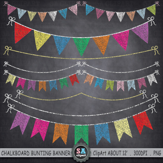 Chalkboard Bunting Banner Clipart Bunting Banner  Flag Clipartparty
