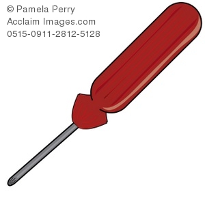 Clip Art Illustration Of A Phillips Head Screwdriver   Acclaim Stock