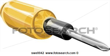 Clip Art Of Screwdriver Swe0042   Search Clipart Illustration Posters