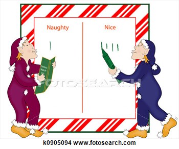 Drawings Of Naughty And Nice List K0905094   Search Clip Art    