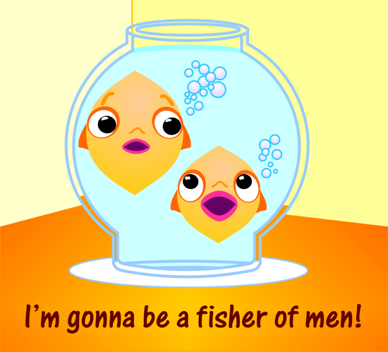 Free Christian Clip Art  Fish In Bowl   I M Gonna Be A Fisher Of Men