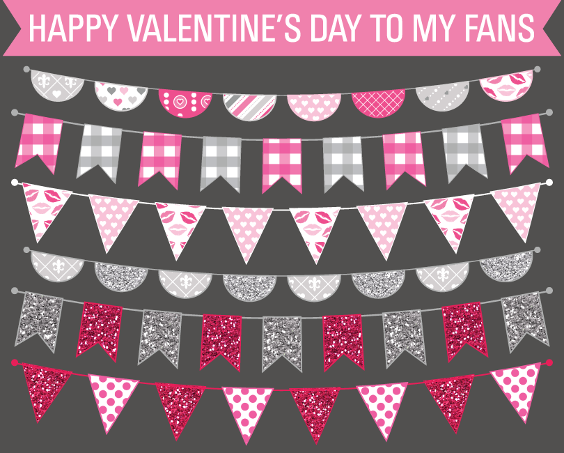 Free Clip Art Valentine S Day Bunting Flags From Sonya Dehart Design