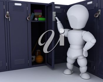 Iclipart   Clipart Illustration Of A 3d Render Of A Man With School
