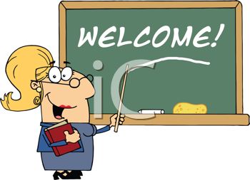Iclipart   Royalty Free Clipart Image Of A Teacher On The First Day Of