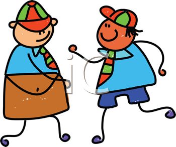 Iclipart   Royalty Free Clipart Image Of Two School Boys