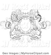 Lion And Unicorn On Either Side Of A Coat Of Arms By Geo Images