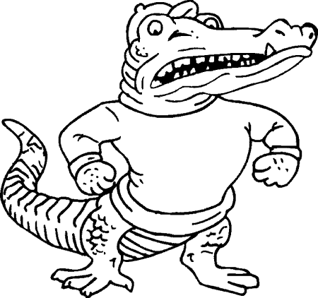 Mascot Florida Gators Colouring Pages