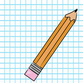 Pencil With Graph Paper   Royalty Free Clip Art