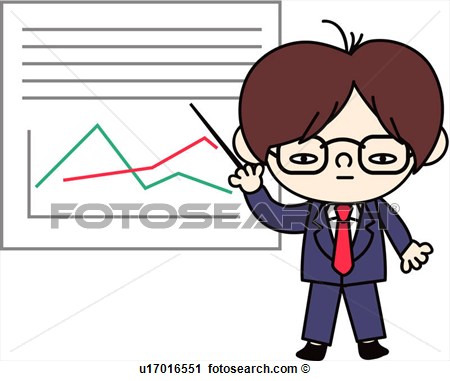 People Business Suit Diagram Graph Pointing Stick Businessman    