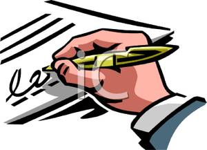 Signing Documents Clip Art