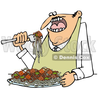 Spaghetti And Meatballs   Royalty Free Clipart   Dennis Cox  1210626