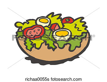 Stock Illustration Of Salad Bowl Richaa0055s   Search Clip Art