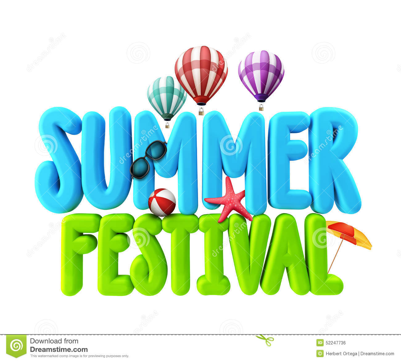 Summer Festival Clipart Summer Festival Word Title
