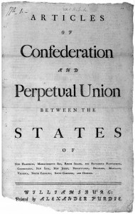 The Articles Of Confederation  The First Constitution Of The United