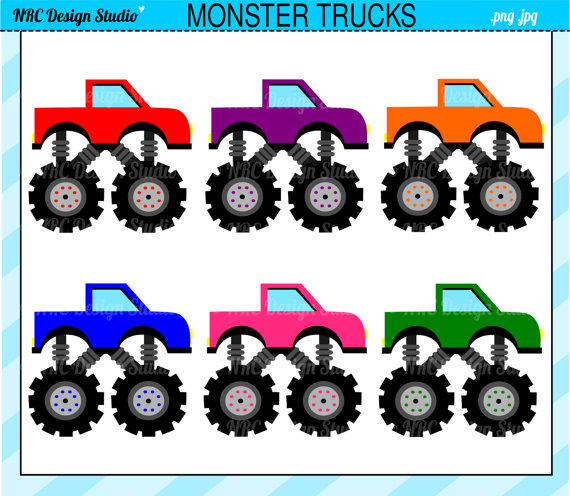 Trucks Clip Art   Transportation Clip Art   Digital Monster Truck