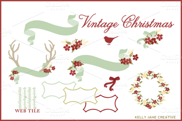 Vintage Christmas Bird Clip Art Vintage Christmas Clipart