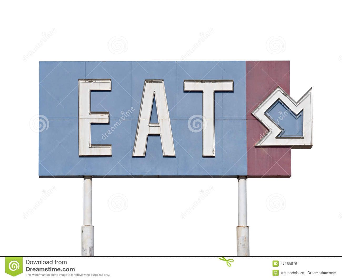 Vintage Eat Arrow Sign Royalty Free Stock Image   Image  27165876