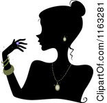 156 X 150   6 Kb   Jpeg Woman Wearing Jewelry Clip Art
